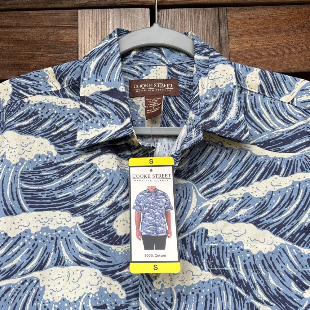 Cooke Street Ocean Wave Print Shirt - Picture 6 of 12